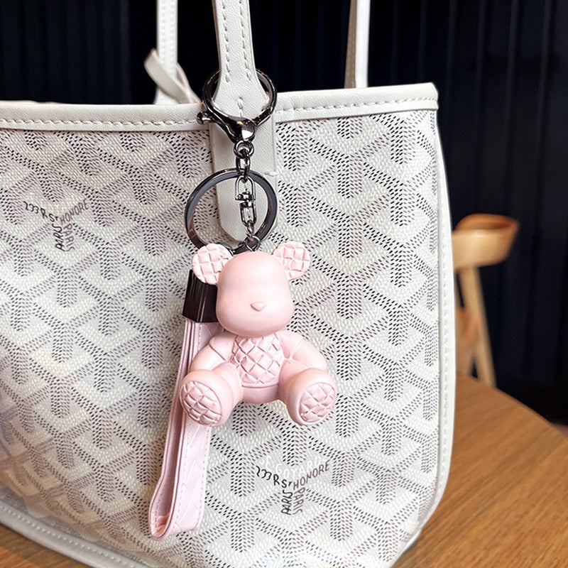 Bamboo Bear Keychain High-End Fashion Men'S Personalized Car Key Chain Doll Exquisite Bag Ornaments Female Key Ring - Image 4