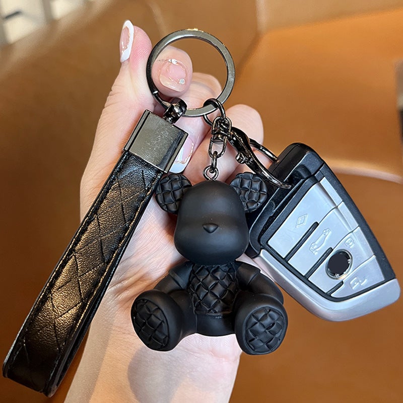 Bamboo Bear Keychain High-End Fashion Men'S Personalized Car Key Chain Doll Exquisite Bag Ornaments Female Key Ring - Image 3