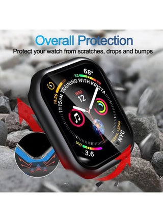 Apple Watch Series 11 10 42mm case with Tempered Film Screen Protector, Full Protective Hard PC Bumper Touch Sensitive HD Screen Cover(42mm,Black) - view 5