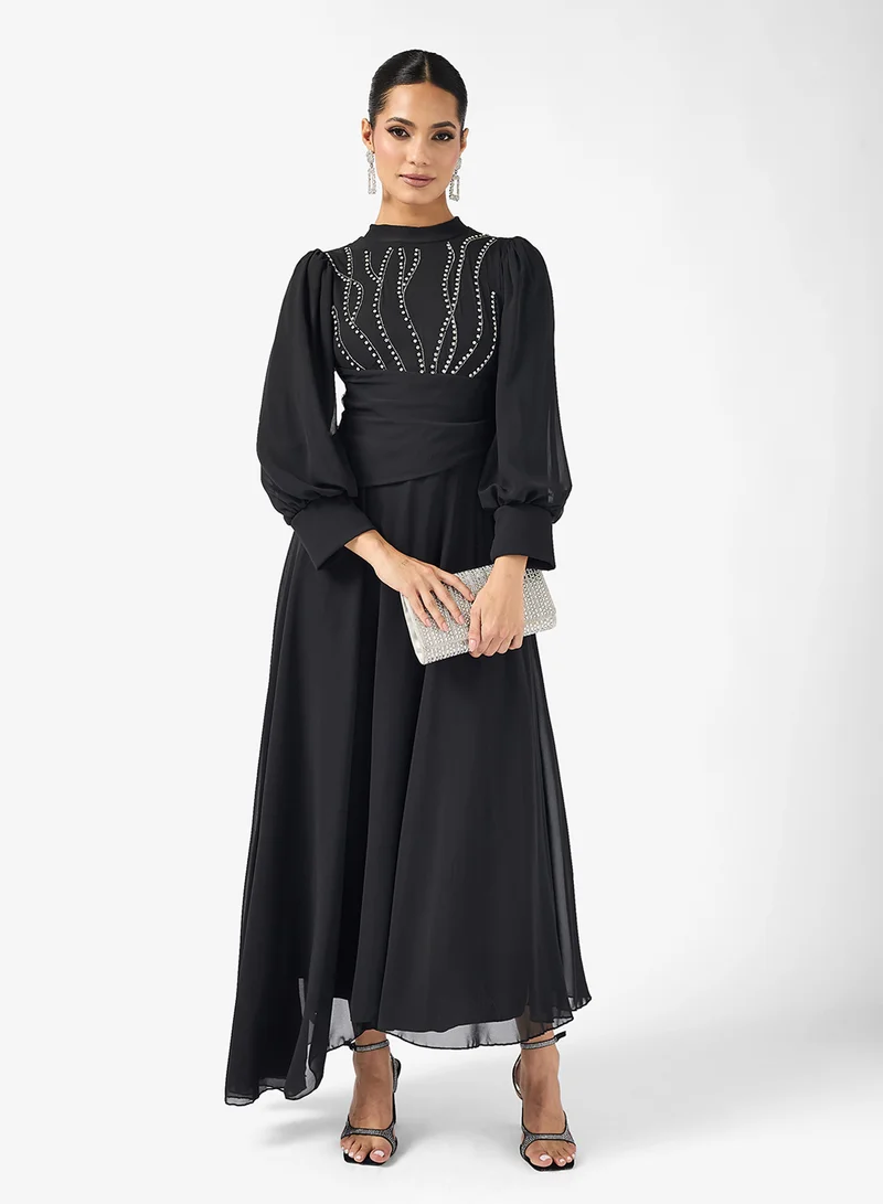 Khizana A-line Dress With Embellished Bodice