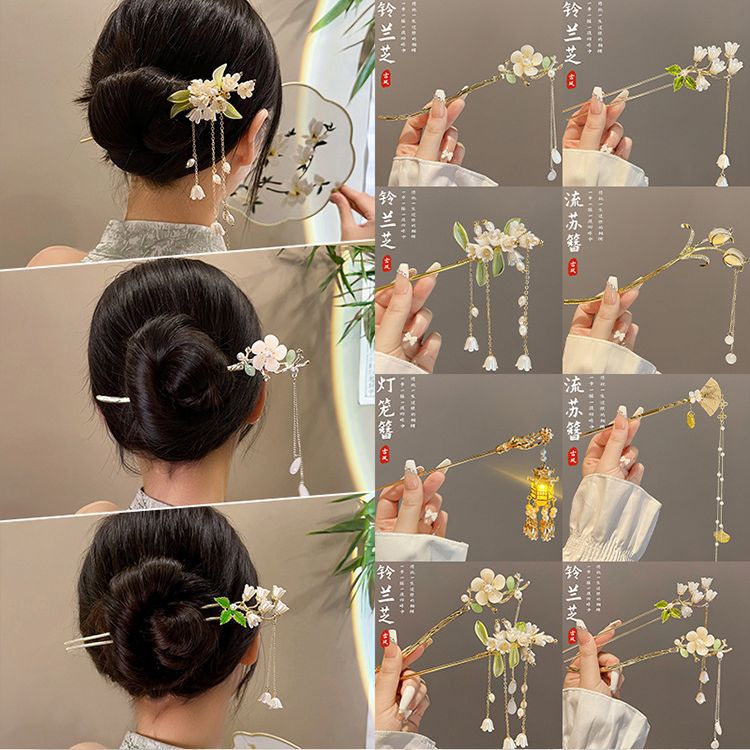 Ancient Style Tassel High-Grade Hairpin Female New Chinese Style Updo Step Shake Chopsticks Modern Cheongsam Hair Zhang Fa Chopsticks Headdress - Image 2
