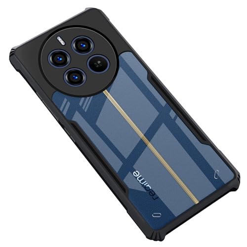 CEDO Realme 12 Pro/Realme 12 Pro+ Plus/Realme P1 Pro (5G) Back Case Cover | Camera Protection Shockproof | Acrylic Crystal Clear 360 Degree Protection | Transparent Eagle Back Case Cover (Black) - Image 1