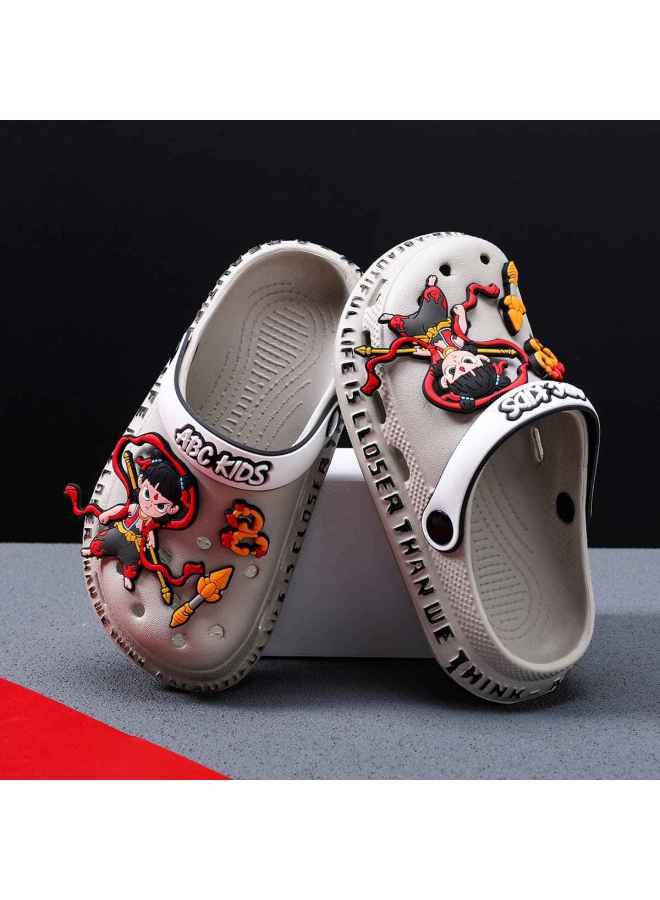 abckids In-1 Shoes】parent-child Crocs, Boys And Girls Children's Slippers, Indoor House Slippers, Outdoor Beach Sandals - Image 2