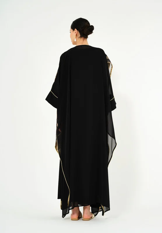 Thouq Stunninhg Jalabiya With Cowl Neckline With Long Sleeves