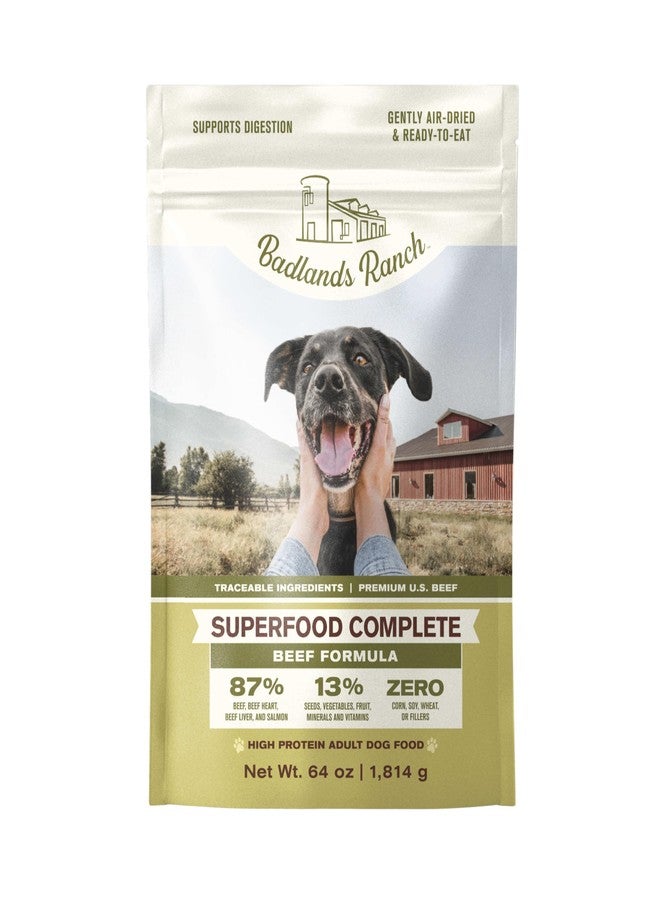 BADLANDS RANCH by Katherine Heigl – Superfood Complete Air-Dried Beef Dog Food – High Protein with Superfoods for Daily Wellness & Consistent Nutrition – 64 oz - Image 1