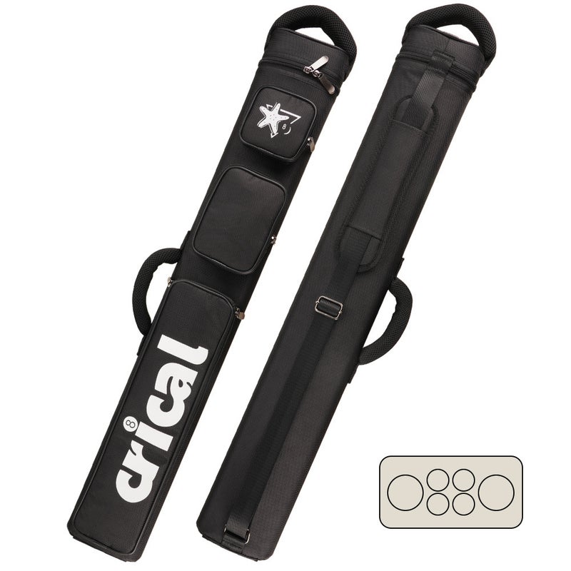 Professional 6-Slot Billiard Cue Case Black - Image 1