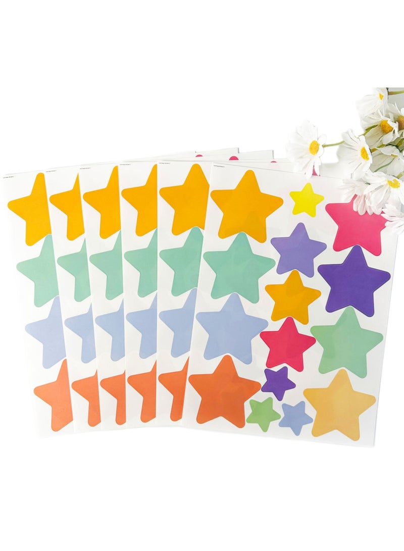 نوفولان ملصقات حائط ملونة من NOVOLAN على شكل قلب ونقطة، 10 أوراق، ملصقات حائط ملونة على شكل نقطة حب ذاتية اللصق لتزيين غرفة نوم الأطفال في رياض الأطفال، ملصقات حائط، أشكال تعليمية (نجمة) - Image 5