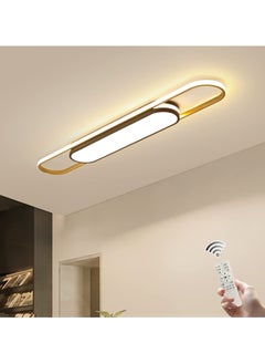 Ganeed Linear Ceiling Light Modern LED Ceiling Lamp Dimmable Acrylic Ceiling Lighting Fixture with Remote Control for Kitchen Dining Room Cloakroom Hallway(48W/110cm L)  - Image 2