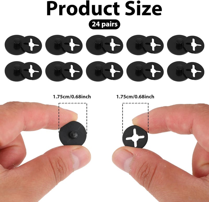 RaceBibGrip - 24 Black Running Bib Clips, Race Number Buckle Attachment System - Image 3
