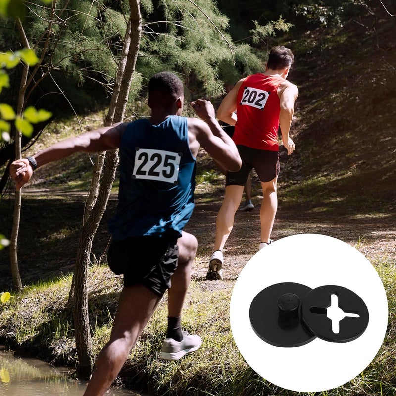RaceBibGrip - 24 Black Running Bib Clips, Race Number Buckle Attachment System - Image 5