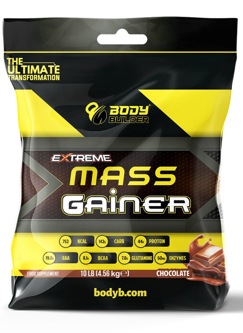 Body Builder - Body Builder Extreme Mass Gainer Weight Gainer 10 Lbs Chocolate Flavor - Image 1