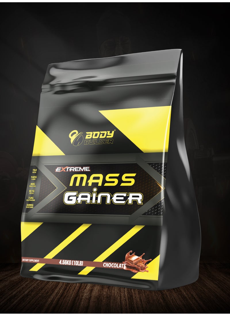 Body Builder - Body Builder Extreme Mass Gainer Weight Gainer 10 Lbs Chocolate Flavor - Image 1
