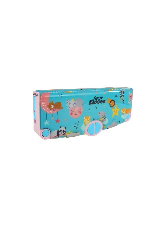 SMILY KIDDOS Smily Kiddos Pop Out Pencil box Rainbow Animals - Teal Blue - Image 3