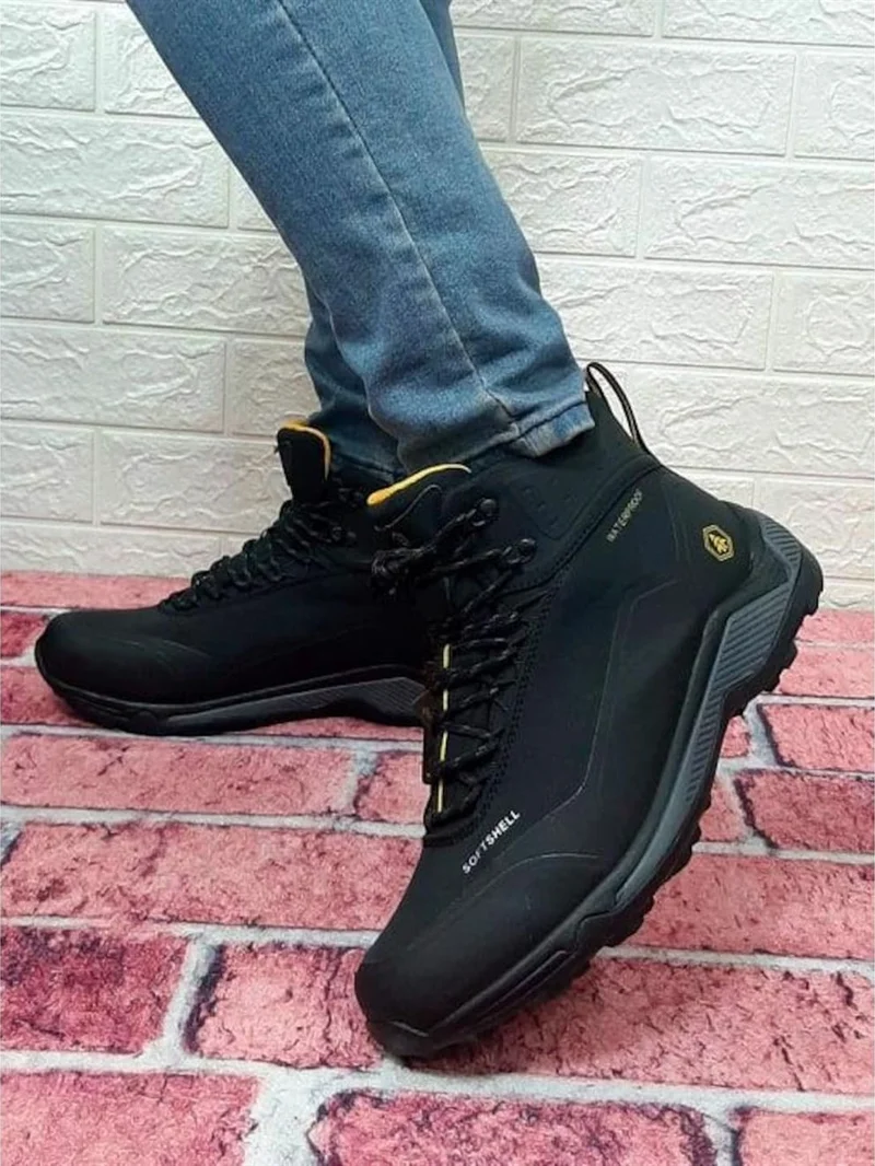 هامر جاك Bond 21664 Men's Waterproof Boots Black Yellow V2