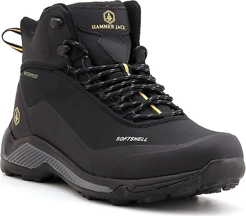 هامر جاك Bond 21664 Men's Waterproof Boots Black Yellow V2