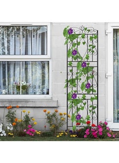 Generic Metal Garden Trellis Panels 2 Pack Decorative Garden Fence Border for Climbing Plants 182cm x 50cm Rustproof Iron Plant Trellis Potted Support  - Image 3