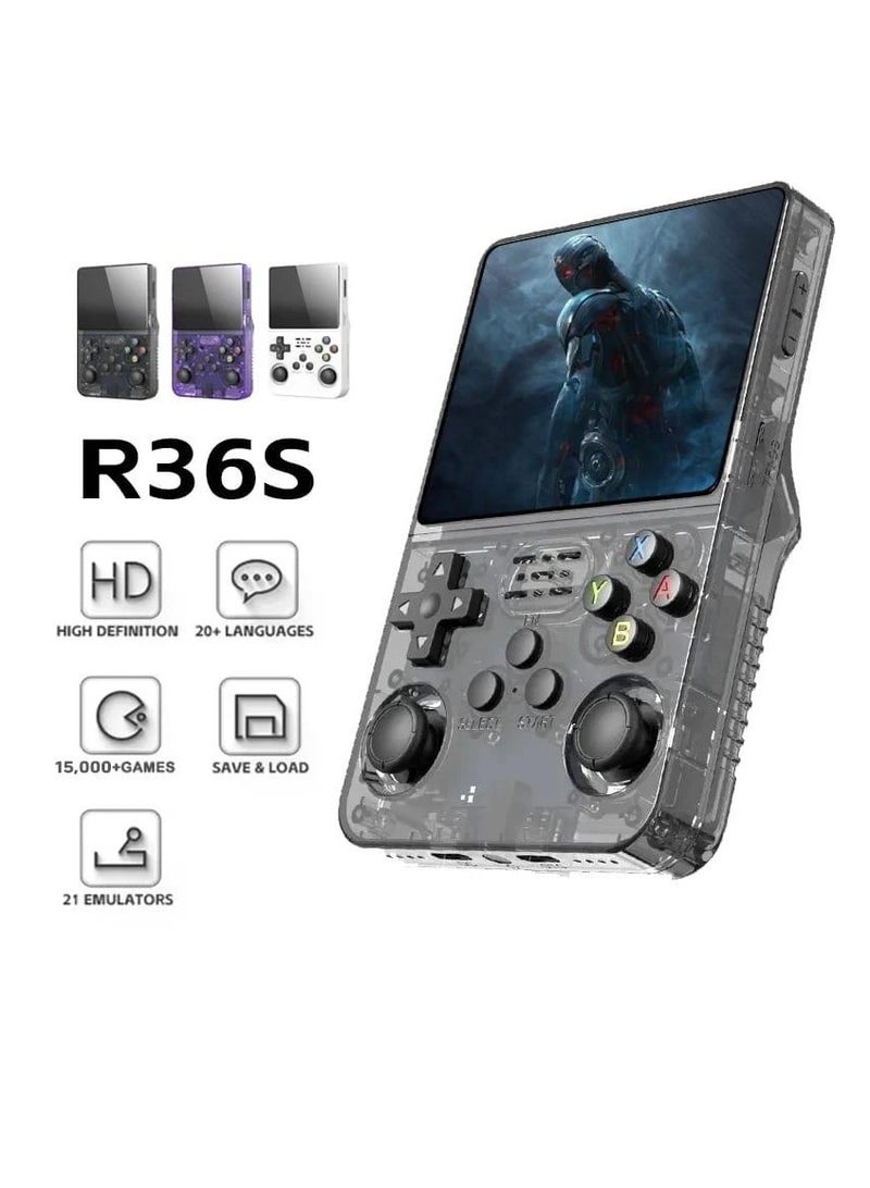 Pocket Retro Gaming Console R36S – 3.5″ IPS HD Screen, 1GB RAM, 64GB Storage, 20+ Emulators & 6‑Hour Battery – Portable Linux Handheld for Classic Games