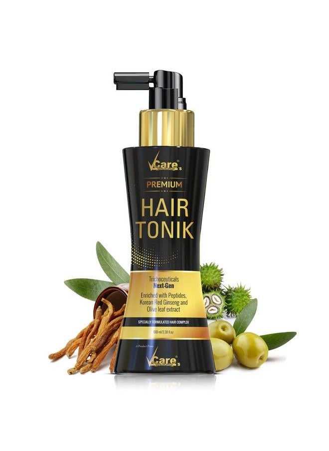 VCare Hair Growth Tonic For Women With Castor Oil And Olive Leaf Extractbest Scalp Vitalizer Serum For All Hair Type Control Hair Fall & Strengthens Hair 100Ml (Pack Of 1)  - Image 2