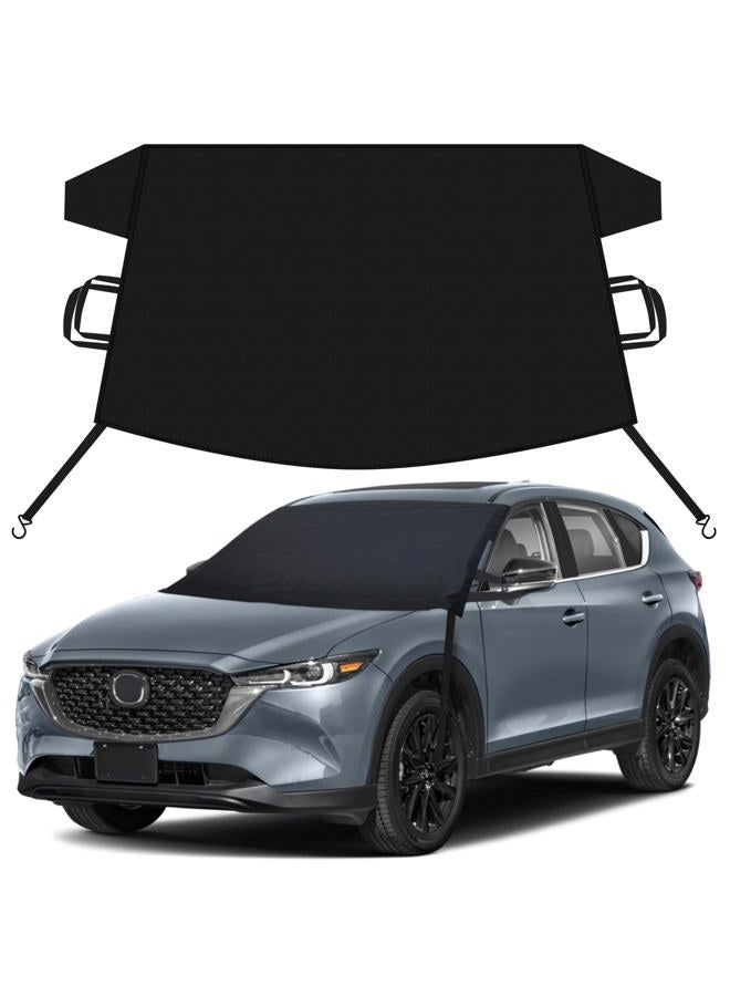 EcoNour Car Snow Cover Compatible for Audi A3 | Windshield Cover for Ice and Snow with S-Hook Straps | Heavy-Duty 600D Oxford Winter Car Cover, Waterproof & Anti-Slip - Image 1