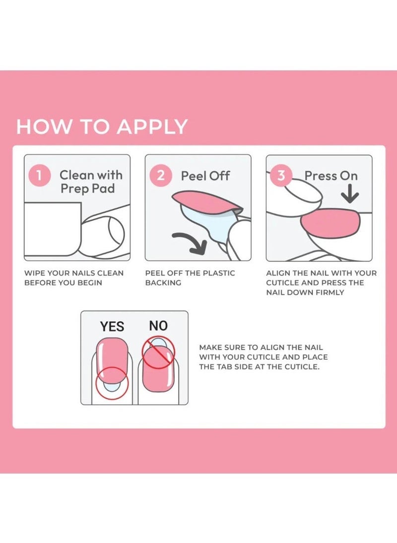 Press On Nails, 24 Gel Nails Kit, Short Square Nail Tips | Purple French Macaroon Ombre Nails | Rainbow Dopamine Nail Art Press-On Nails - Image 4