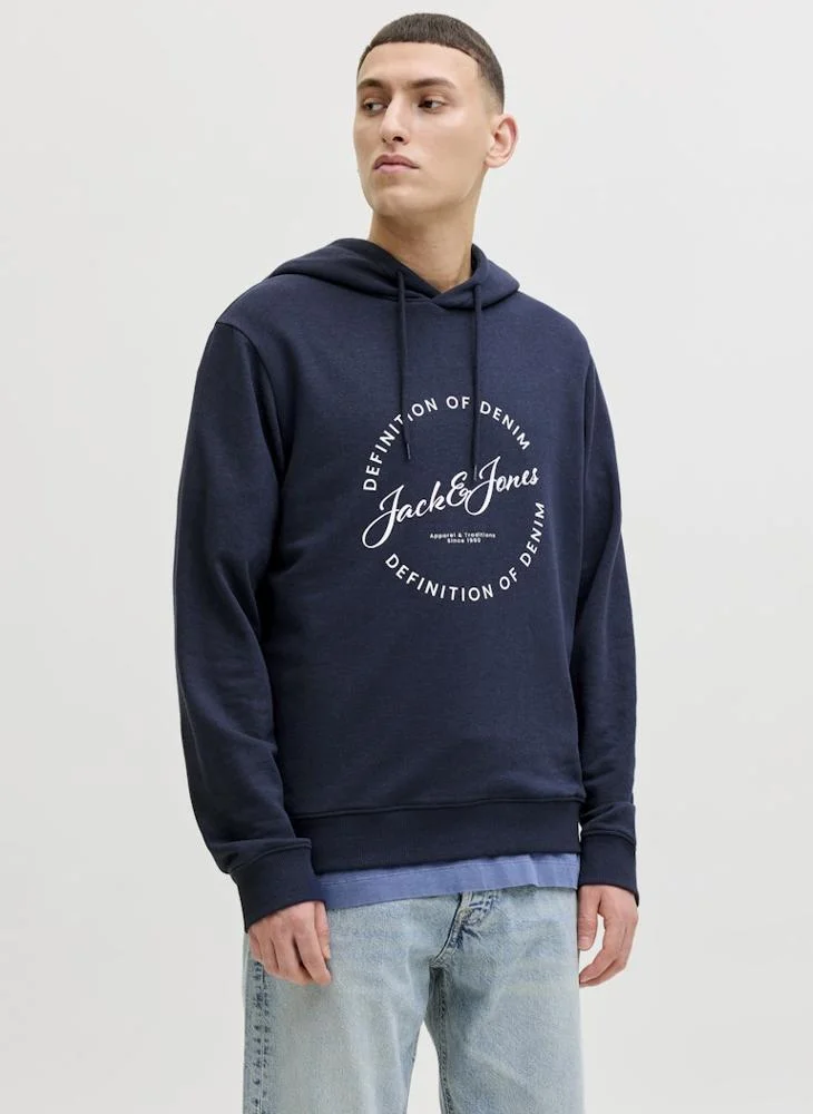 JACK & JONES  Graphic Pullover Hoodie for Men | Best Price UAE