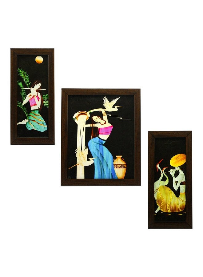 Indianara 3 Piece Set of Framed Wall Hanging Art - Image 1