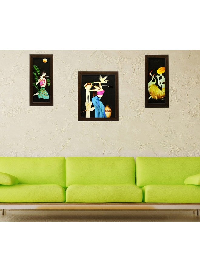Indianara 3 Piece Set of Framed Wall Hanging Art - Image 2