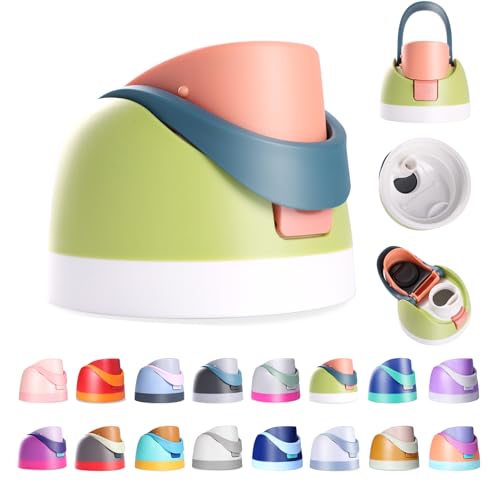 Ruzkq Replacement Lid for Owala Freesip, Compatible with Owala Cup 16oz 24oz 32oz 40oz, One Button Water Bottle Top Lid Replacement Accessory, Leakproof, BPA-Free, Fruit Green - Image 1