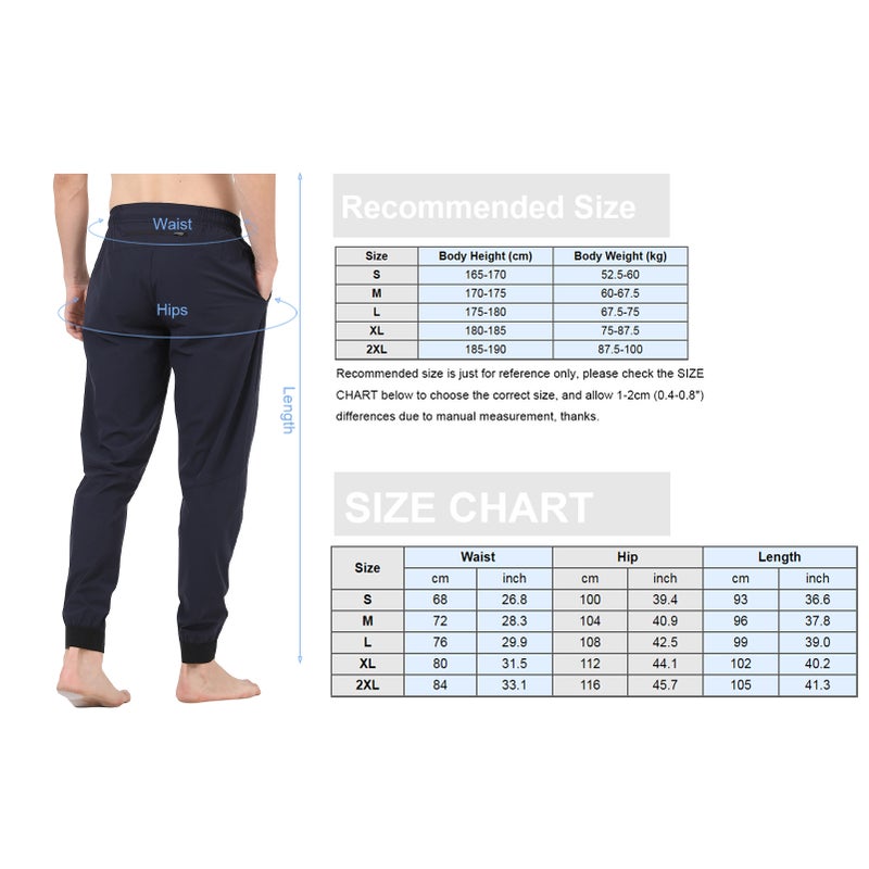 Men’s Joggers Pants Elastic Bottom Zipper Pocket Workout Casual Sweatpants Trouser - Image 5