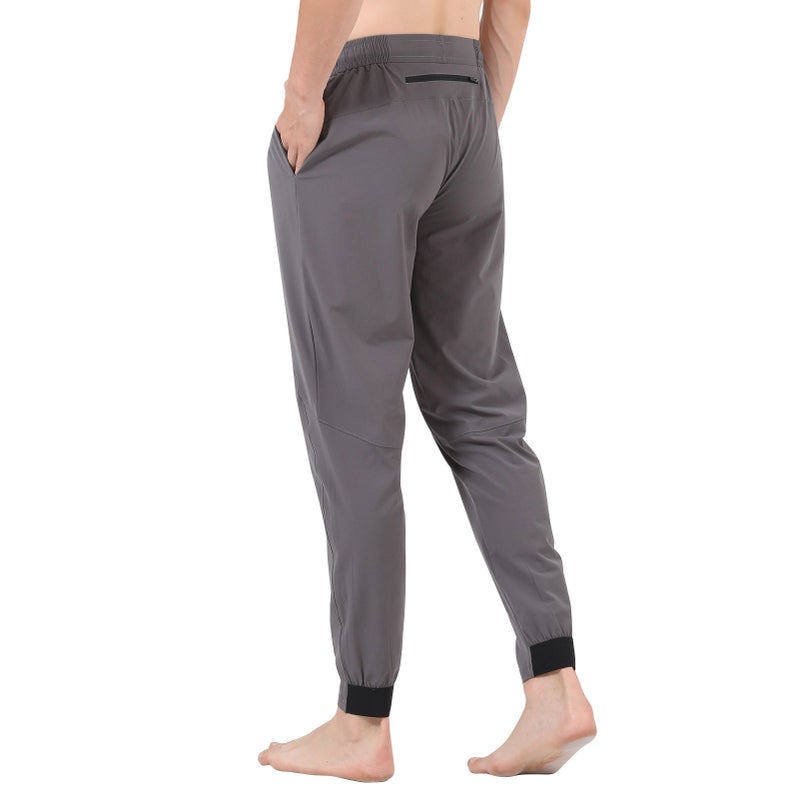Men’s Joggers Pants Elastic Bottom Zipper Pocket Workout Casual Sweatpants Trouser - Image 1