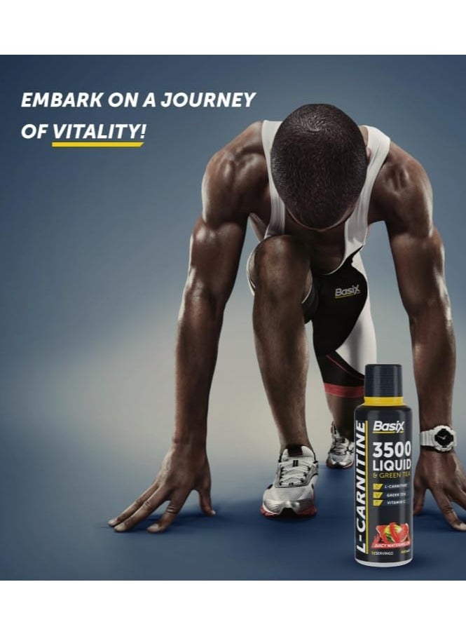 باسيكس ال-كارنتين سائل - بطيخ - (480 مل) - Image 4