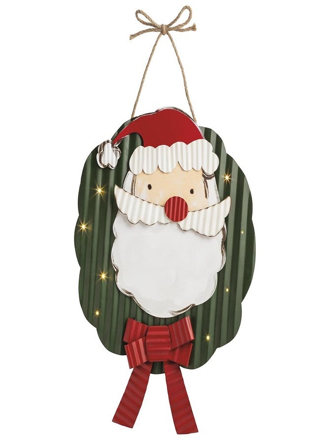 مد باي زينة باب مضيئة على شكل إكليل سانتا كلوز من مود باي - Image 1