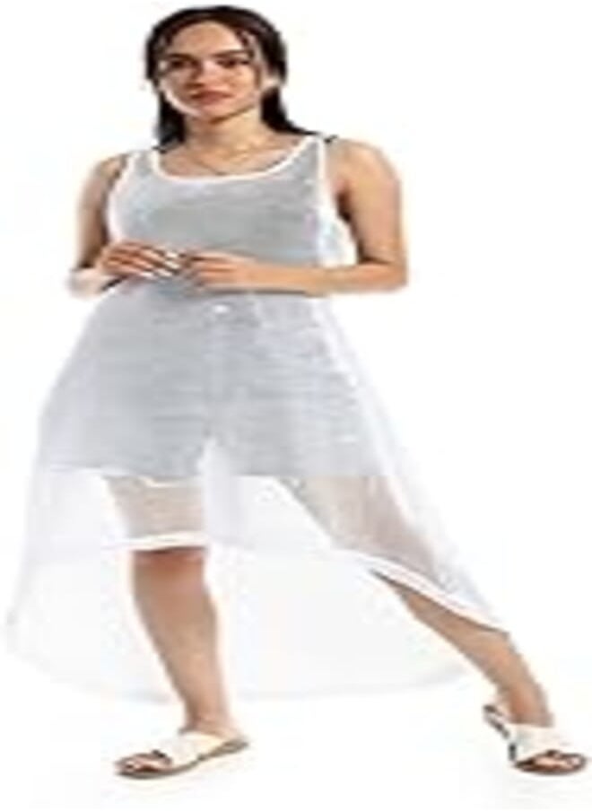 eezeey EEZEEY Womens High Low Sleeveless Net Coverup High Low Sleeveless Net Coverup 