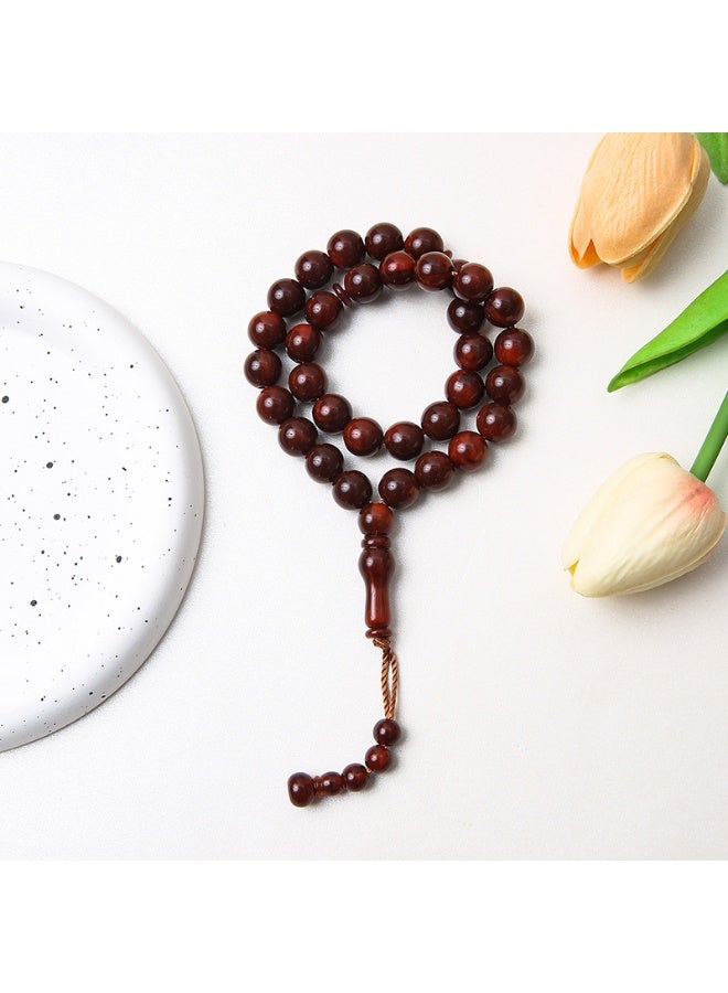NIBEMINENT 33 Muslim Prayer Beads Dark Red/12mm 