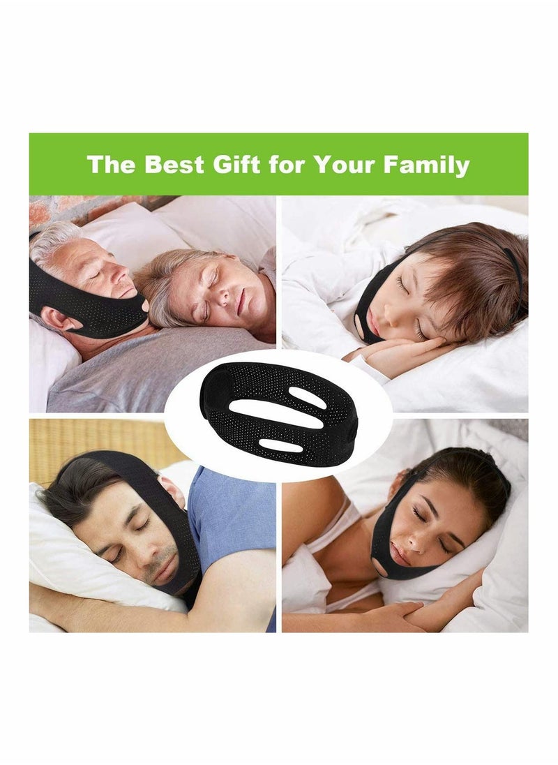 SYOSI - Anti Snoring Chin Strap for Men and Women, Anti Snoring Devices Ajustable Stop Snoring Solution, Snore Stopper Chin Straps Snore Reducing Snore Relief Sleep AIDS for Snoring Sleeping Mouth Breather - Image 1