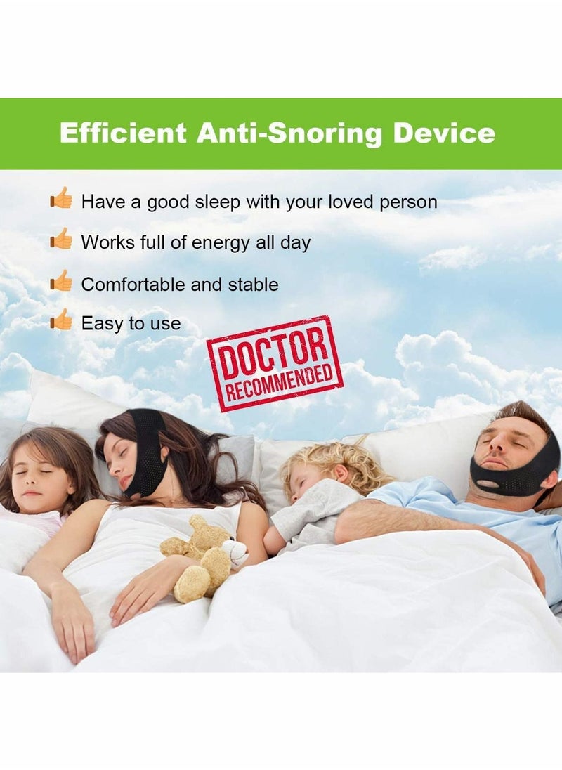 SYOSI - Anti Snoring Chin Strap for Men and Women, Anti Snoring Devices Ajustable Stop Snoring Solution, Snore Stopper Chin Straps Snore Reducing Snore Relief Sleep AIDS for Snoring Sleeping Mouth Breather - Image 1