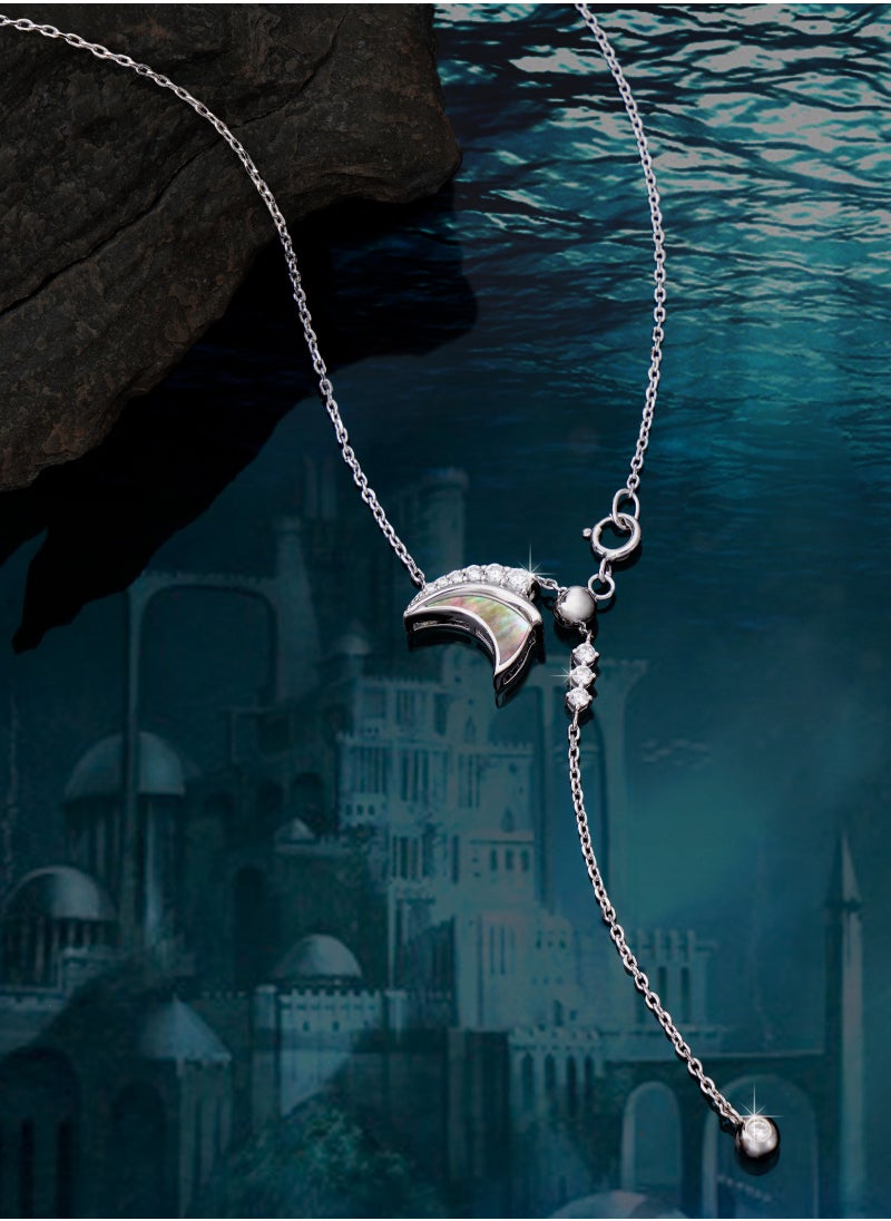 AWNL - Atlantis Mother of Pearl Necklace with Sterling Silver Pendant Gift for Women Wife Girlfriend Mother - Image 1