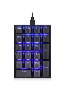 K23 Mechanical Numeric Keypad Red Switch Wired 21 Keys Mini Numpad Portable Keypad Backlight Gaming Keypad Extended Layout For Cashier