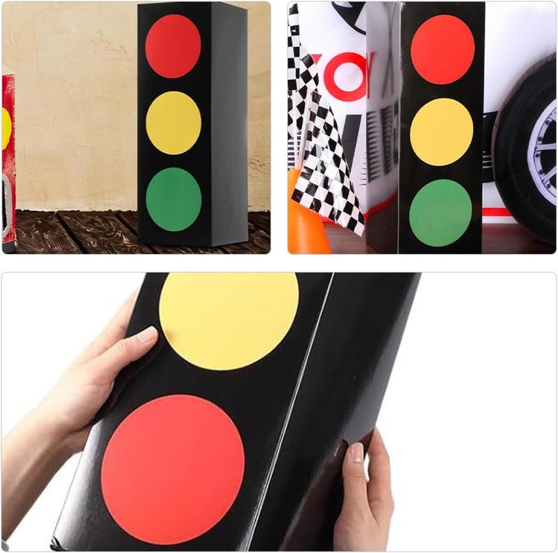DIYEAH Traffic Light Candy Boxes 2pcs Set, Small Party Favor Wrap Boxes for Birthday and Racing Theme, Decorative Packaging for ’ Construction and Car Parties - Image 3