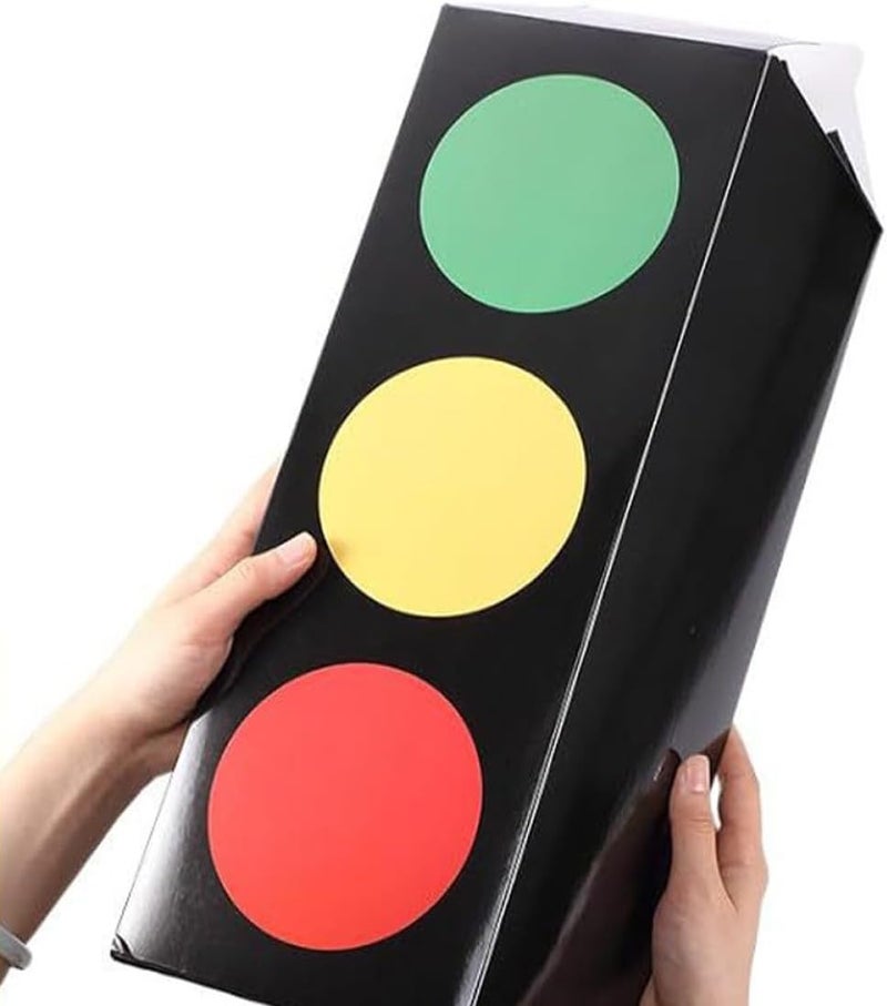DIYEAH Traffic Light Candy Boxes 2pcs Set, Small Party Favor Wrap Boxes for Birthday and Racing Theme, Decorative Packaging for ’ Construction and Car Parties - Image 4
