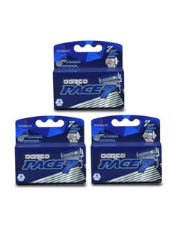 Dorco Pace 7 - World's First and Only Seven Blade Razor - 12 Cartridges (No Handle)