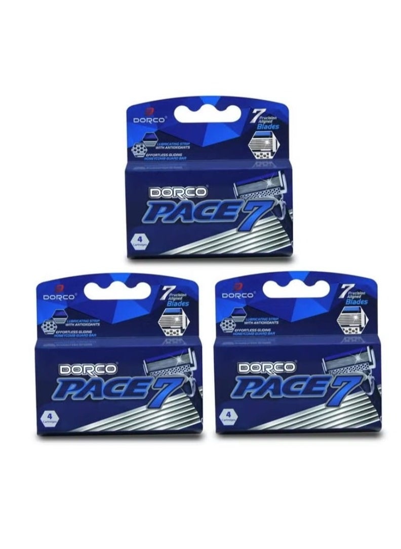 DORCO - Dorco Pace 7 - World's First and Only Seven Blade Razor - 12 Cartridges (No Handle) - Image 1