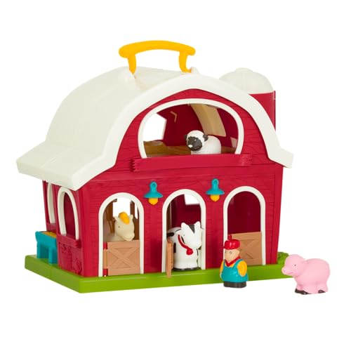Battat Big Red Barn Animal Farm Playset  Learning Toy for Toddlers 18M Plus 135 x 9x 12 - Image 1