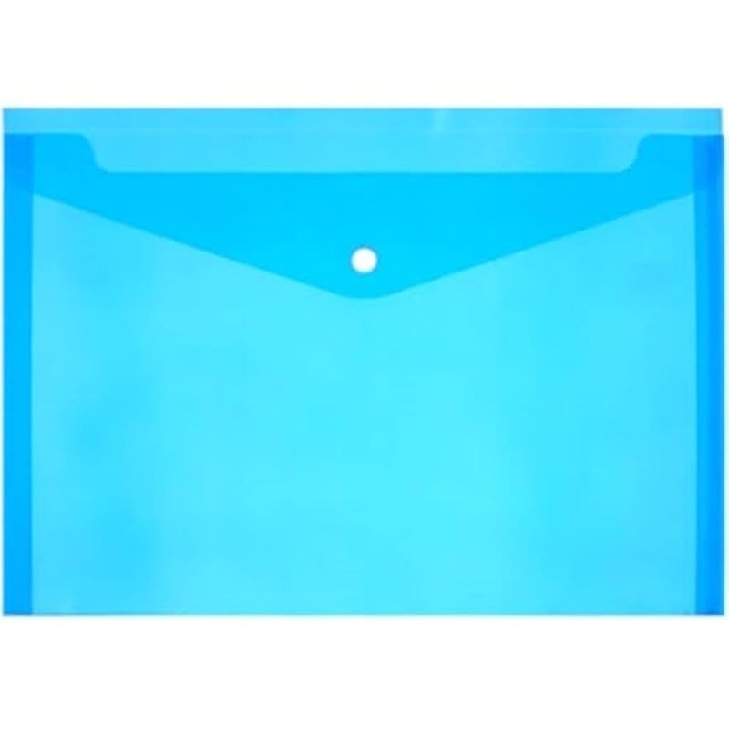 Dossih A4 Plastic Transparent Capsule File - Capsule Clip File - Document Organizer - Waterproof - Multi Shape (Blue)