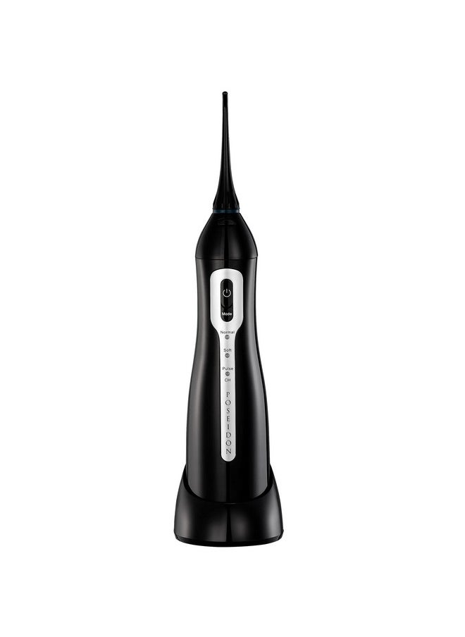 ToiletTree Products - Oral Irrigator By Poseidon Portable And Cordless Water Flosser (Wcharging Cradle Black) - Image 1