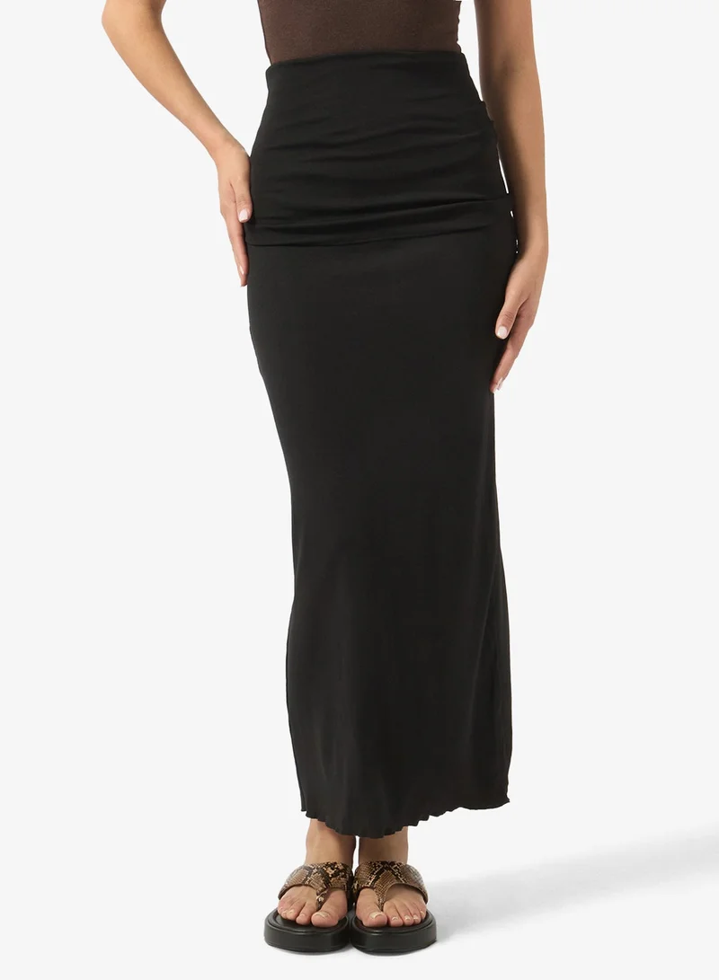 Ginger Ruched Fitted Maxi Skirt
