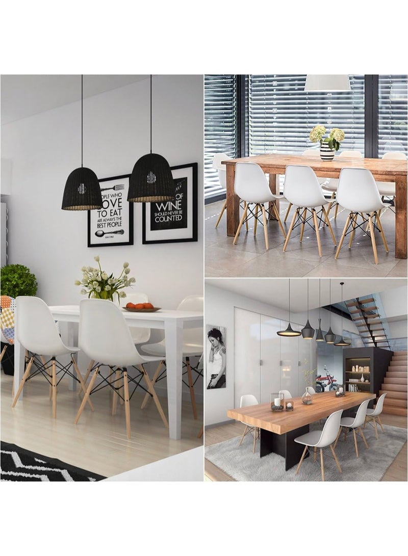 UNIVERSAL Dining Chair Set of 4 Pre Assembled Style Wooden Legs for Restaurants Dining Room Kitchen Living Room Office Tea Room Bedroom Conference room Balcony White - Image 2