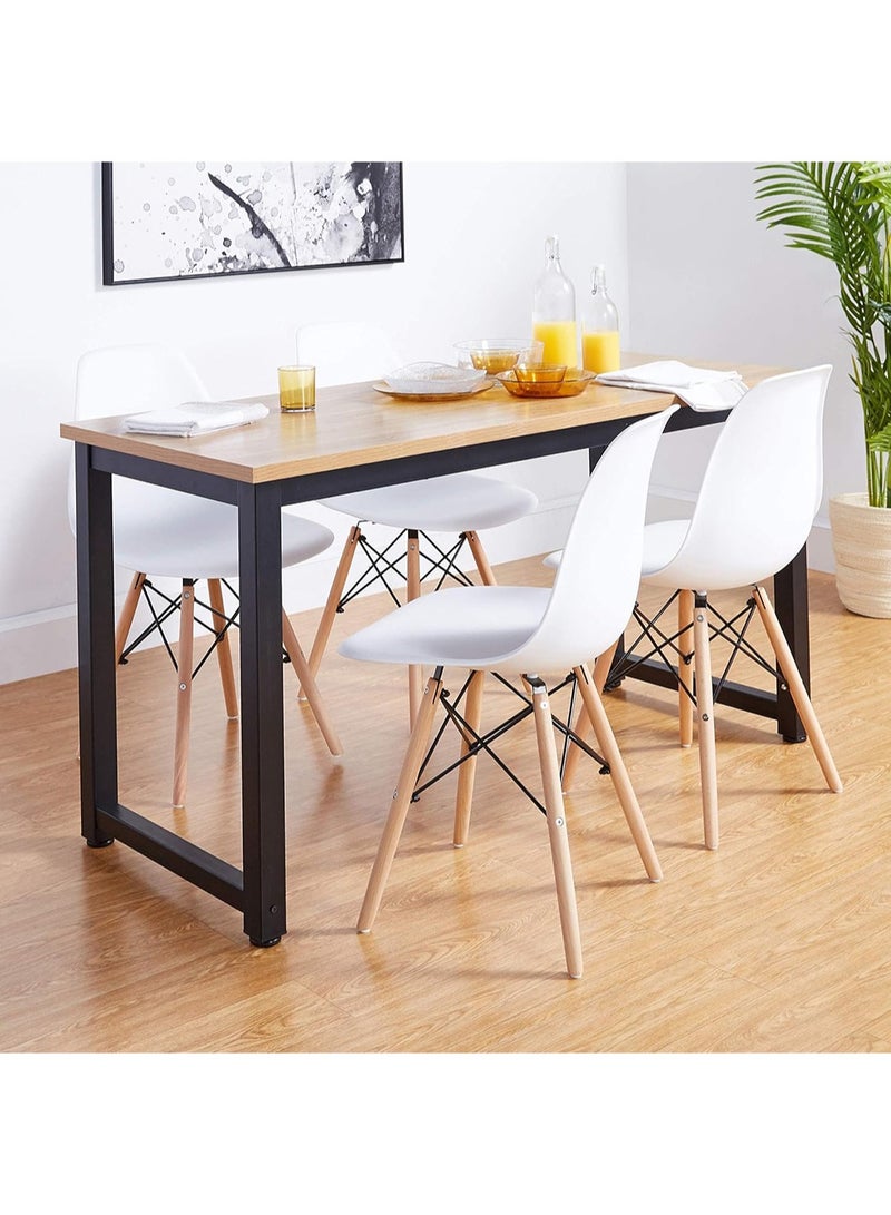 UNIVERSAL Dining Chair Set of 4 Pre Assembled Style Wooden Legs for Restaurants Dining Room Kitchen Living Room Office Tea Room Bedroom Conference room Balcony White - Image 5