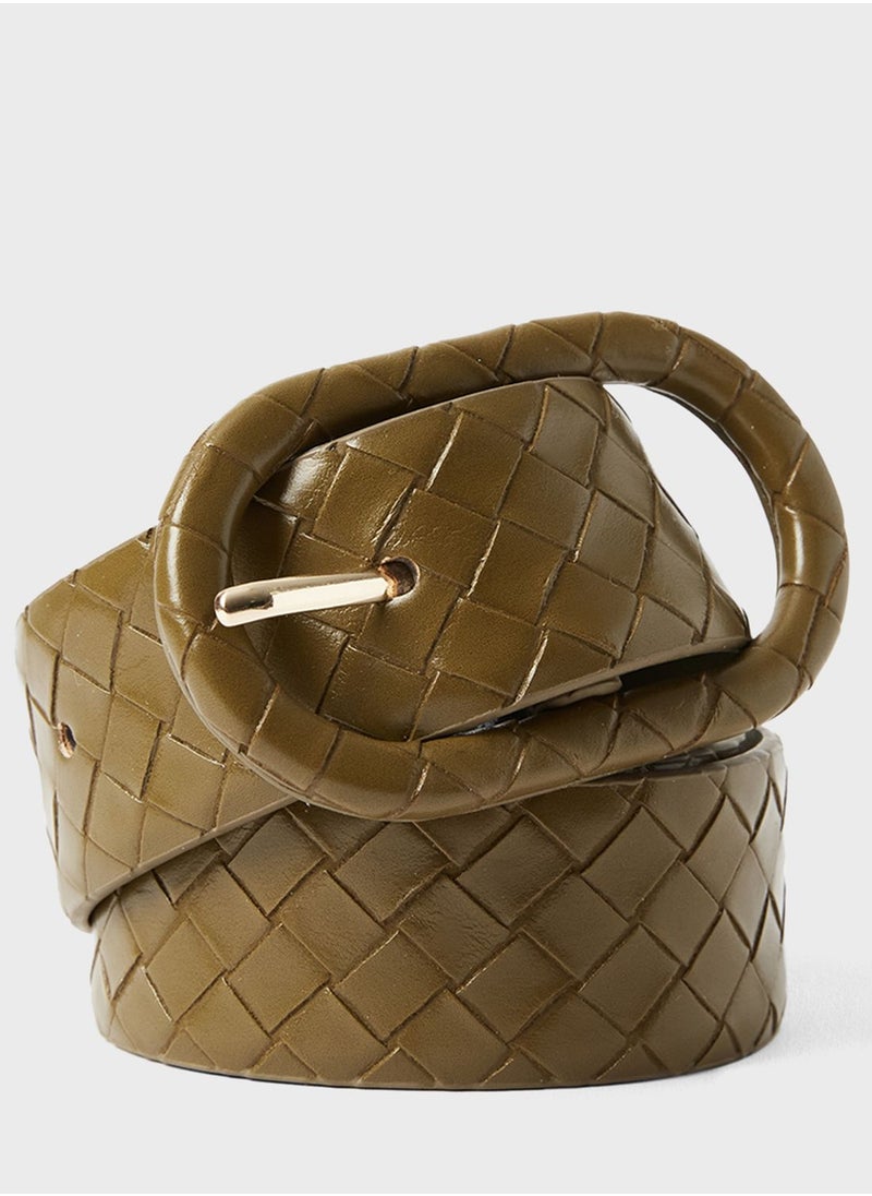 MANGO Braided Buckle Belt  - Image 1
