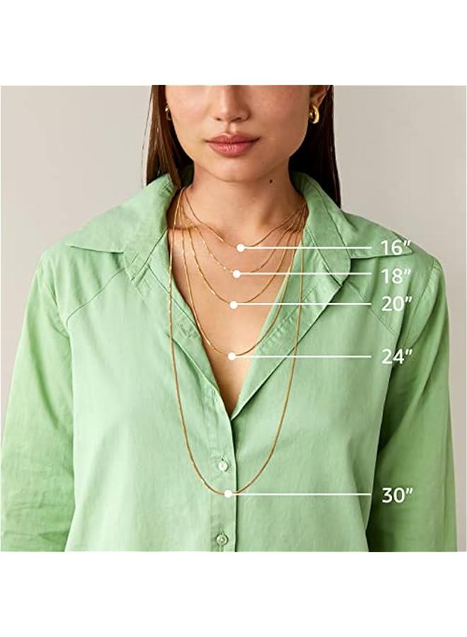 بافوا بافوي سلسلة من الفضة الاسترليني عيار 925 الايطالية الصلبة مطلية بالذهب عيار 22 قيراط | ثعبان، صندوق مربع، كابل، كبح فائق المرونة، قلادة ميامي كوبان وحبل متعرج قطع الماس للنساء والرجال | صنع في ايطاليا - Image 2